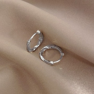 2PCS/Set Fashion Gold Color Hoop Earrings for