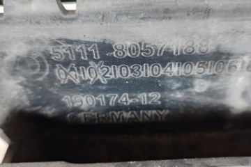 BMW 3 F34 PŘEDNÍ CENTRÁLNÍ NÁRAZNÍK SPODNÍ MASKA 8057188 2.0 DIESEL 2016 2378