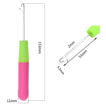 4 x 5 упаковок 6-дюймовые иглы для вязания крючком с зажимом для наращивания кос, 4 шт.
