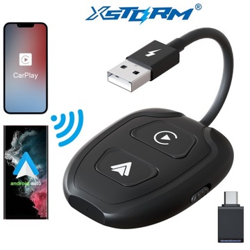 2 W 1 BEZPRZEWODOWY ANDROID AUTO i CARPLAY iPHONE ADAPTER WIFI BT XSTORM