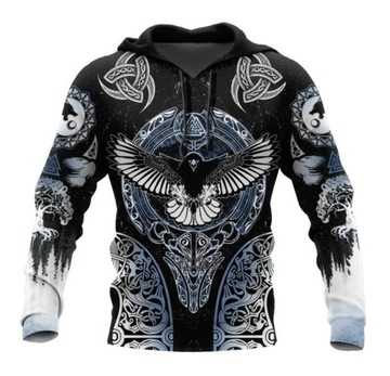 Bluza wikinga z kapturem WishShape Wikingowie Słowianie runy r. XS