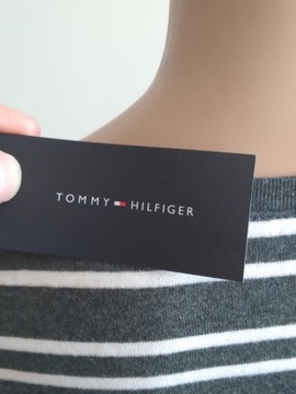 TOMMY HILFIGER BLUZKA DAMSKA S PASKI BAWEŁNA