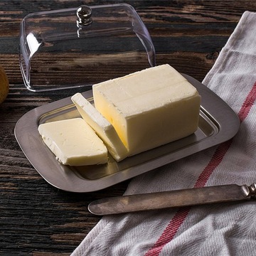 Блюдо из нержавеющей стали с крышкой.