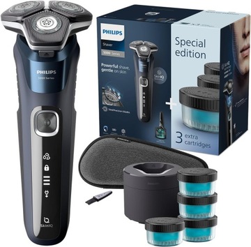 GOLARKA MASZYNKA PHILIPS S5885/69 Z TRYMEREM + 4 WKŁADY CZYSZCZĄCE + ETUI