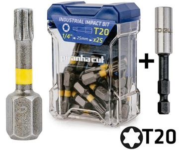 PiranhaCut Bit końcówka udarowa impact T20 25mm