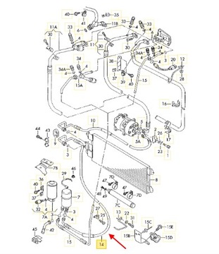 EACS PŘÍVOD KLIMATIZACE VOLKSWAGEN T4 701820739N