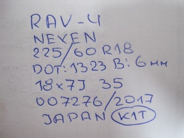 KOLA RÁFKY PNEUMATIKY TOYOTA RAV4 RAV 4 V R18 23R