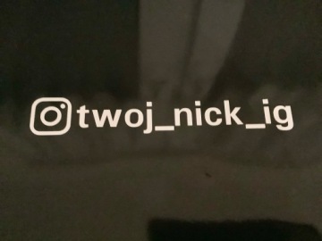 Наклейка в Instagram Ник сияет ночью / 15 см /