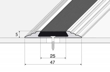 ЭФФЕКТОР Пороговая планка А10/93см серебро