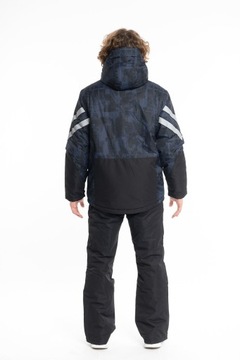 Męska zimowa kurtka snowboardowa, ciepła, funkcjonalna, B1347 NAVY M