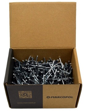 NITY ZRYWALNE 4.8x10 ALU/STAL ŁEB PŁASKI RAL 7016 ANTRACYT - opak. 100 szt.