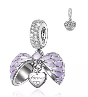 MD charms otwierane serce forever na zawsze | S925