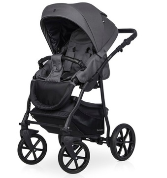 ПОЛЬСКАЯ МНОГОФУНКЦИОНАЛЬНАЯ КОЛЯСКА 3В1 / RIKO BASIC 2023 CARBON