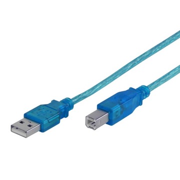 Kabel drukarkowy USB A/B Niebieski 1,5m. VIVANCO