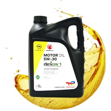OLEJ OPEL 5W-30 ORYGINALNY GM TOTAL 5L API SP, DEXOS 1 GEN 2, ILSAC GF-6A