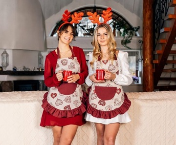 Кухонный фартук ручной работы Новогодний подарок подростку