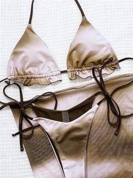 New Three Piece Swimsuit Tie Dye Bikini Bandage Sw