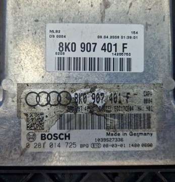 AUDI A4 B8 A5 Q5 JEDNOTKA ŘÍZENÍ MOTORU 8K0907401F 3,0TDI CAP CAPA
