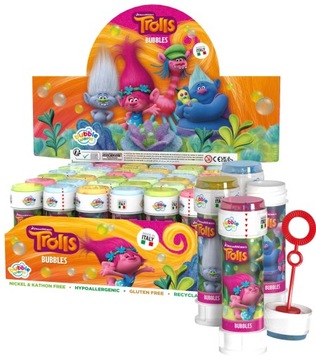 Bańki mydlane display 36 szt 60 ml Trolle Trolls