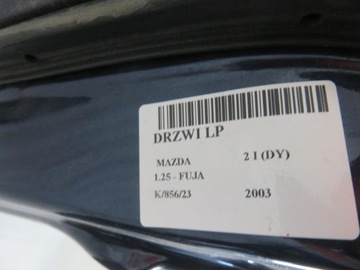 DVEŘE LEVÉ PŘEDNÍ MAZDA 2 I (DY) 27R