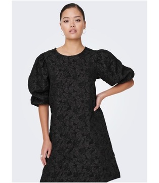 JDY čierne textúrované šaty M