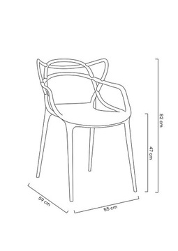 LUXO серебряный стул - ABS