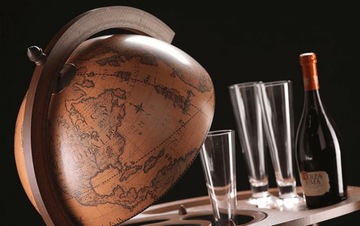 ГЛОБАРЕК батончик, глобус для бутылок и стаканов, большой, в подарок, ИТАЛЬЯНСКИЙ Zoffoli