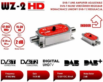 РЕГУЛИРУЕМЫЙ ЛИНЕЙНЫЙ УСИЛИТЕЛЬ WZ-2 15-30дБ 12-20В