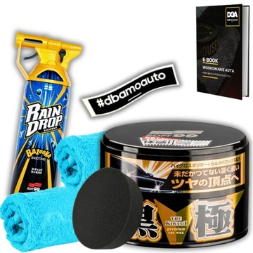 Soft99 Kiwami wosk samochodowy do ciemnych lakierów 200g Rain Drop Bazooka