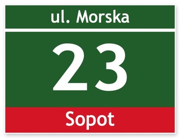 TABLICZKA ADRESOWA z numerem domu tablica 40x30 cm