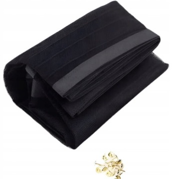 МОСКИТНАЯ СЕТКА С МАГНИТАМИ ДЛЯ БАЛКОННЫХ ДВЕРЕЙ 210Х100СМ ЧЕРНАЯ