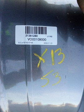 2× DISK HLINÍK VOLVO OE 31381280 8.0" X 19" 5X108 ET 55
