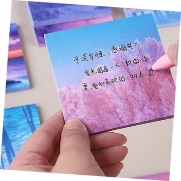 Naklejki 8 Karteczki Samoprzylepne z Krajobrazem Notatniki Codziennego Użyt