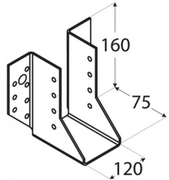 СОЕДИНИТЕЛЬ КРОНШТЕЙНА БАЛКИ WB35 120x160 СЕРТИФИКАТ