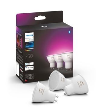 PHILIPS HUE Белая и цветная умная лампа GU10 x3