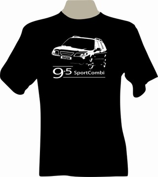 KOSZULKA T-shirt z nadrukiem Saab 9-5 Combi