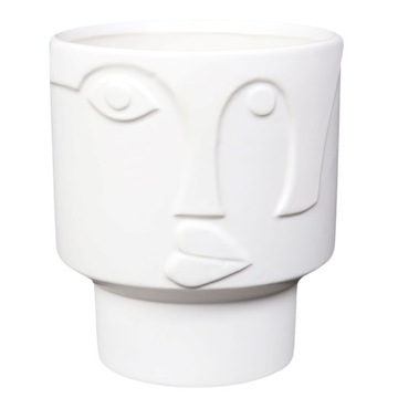 Osłonka GŁOWA Ø 13 cm BIAŁA DAMA doniczka
