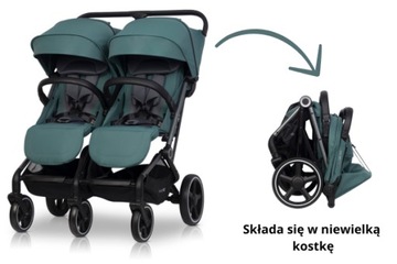 WÓZEK DZIECIĘCY DLA BLIZNIĄT I DZIECI ROK PO ROKU ECHO ULTRA LEKKI ZWROTNY