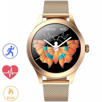 Różowozłoty smartwatch damski Ciśnienie G.Rossi