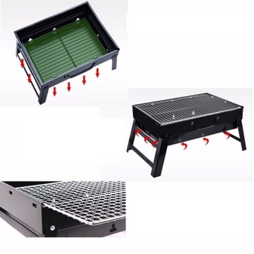 ТУРИСТИЧЕСКИЙ ГРИЛЬ ПОРТАТИВНЫЙ СКЛАДНОЙ УГЛЕРОДНЫЙ МЕТАЛЛИЧЕСКИЙ КЕЙС ДЛЯ КЕМПИНГА