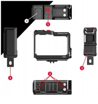 Алюминиевая рамка ULANZI VLOG для микрофона и светодиодной лампы для Insta360 One R