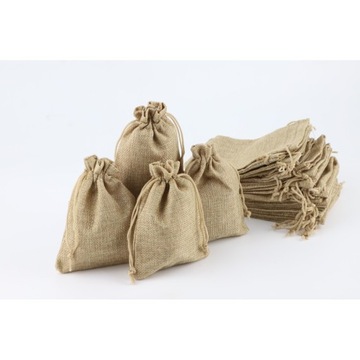 ДЕКОРАТИВНЫЕ ДЖУТОВЫЕ СУМКИ НА СТРУНЕ 30 ШТ 10Х14см