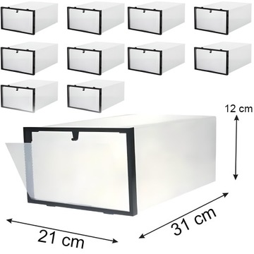 10 x КОРОБКА-ОРГАНИЗАТОР ДЛЯ ОБУВИ С ОТКРЫТКАМИ НАБОР КОРОБОК ДЛЯ ГАРДЕРОБА