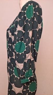 Sukienka tunika we wzory geometryczne z bufiastymi rękawami NUMPH