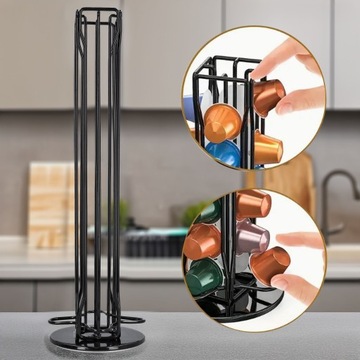 Cheffinger stojak na kapsułki nespresso do kawy obrotowy Nowy!