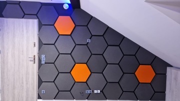 Pianka wygłuszająca HEXAGON panel akustyczny o grubości 3cm szary gąbka