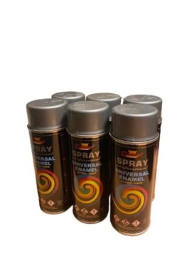 Farba 6 szt Emalia Spray Lakier Ral 9006 Srebrny Champion