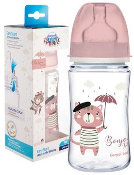 CANPOL BUTELKA SZEROKA ANTYKOLKOWA 240ml BONJOUR