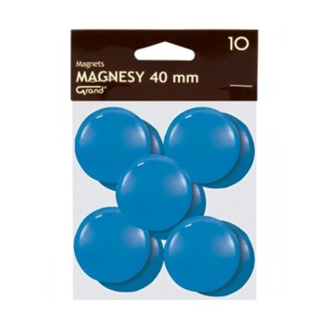 MAGNESY DO TABLIC GRAND 40MM 10 SZTUK NIEBIESKIE