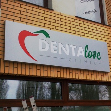 KASETON Reklamowy DIBOND KoloroweNapisy LED Płaski DOWOLNY KOLOR mat połysk